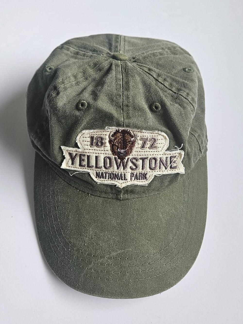 Yellowstone 1872 Bison National Park Embroidered Hat Cap Adjustable Strap Back